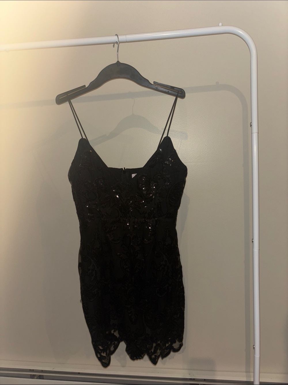 Tobi Black Sequin Mini Dress